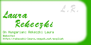 laura rekeczki business card